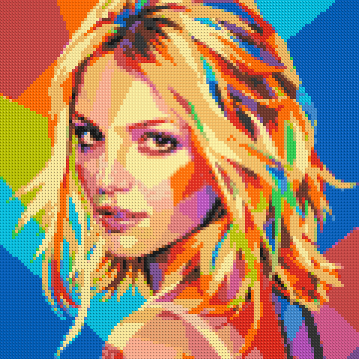 Britney Spears Over-the-Shoulder Glance Pop Art - Brick Art Mosaic Kit 5x5 large