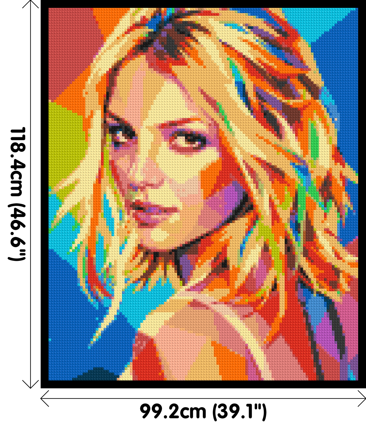 Britney Spears Over-the-Shoulder Glance Pop Art - Brick Art Mosaic Kit 5x6 large