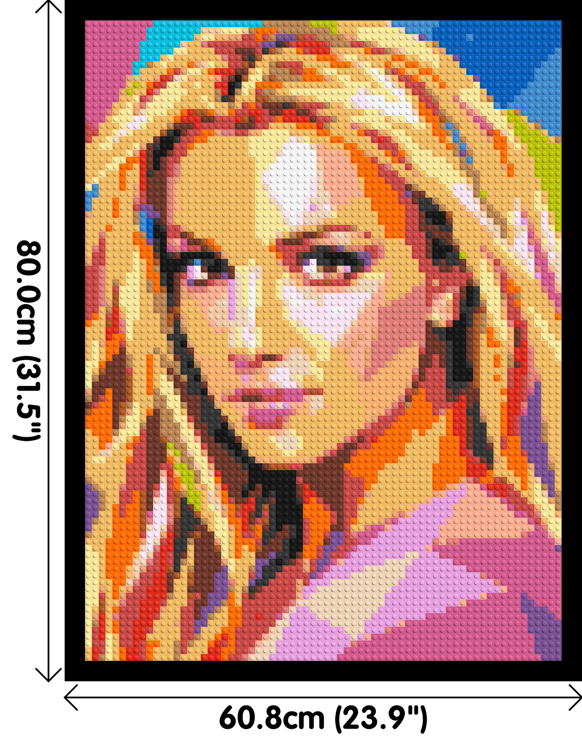 Britney Spears Portrait Pop Art - Brick Art Mosaic Kit 3x4 dimensions with frame