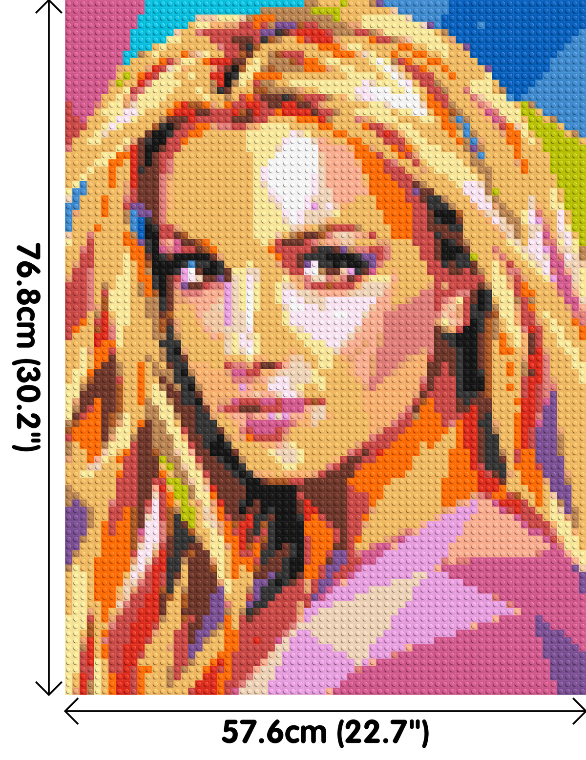 Britney Spears Portrait Pop Art - Brick Art Mosaic Kit 3x4 large
