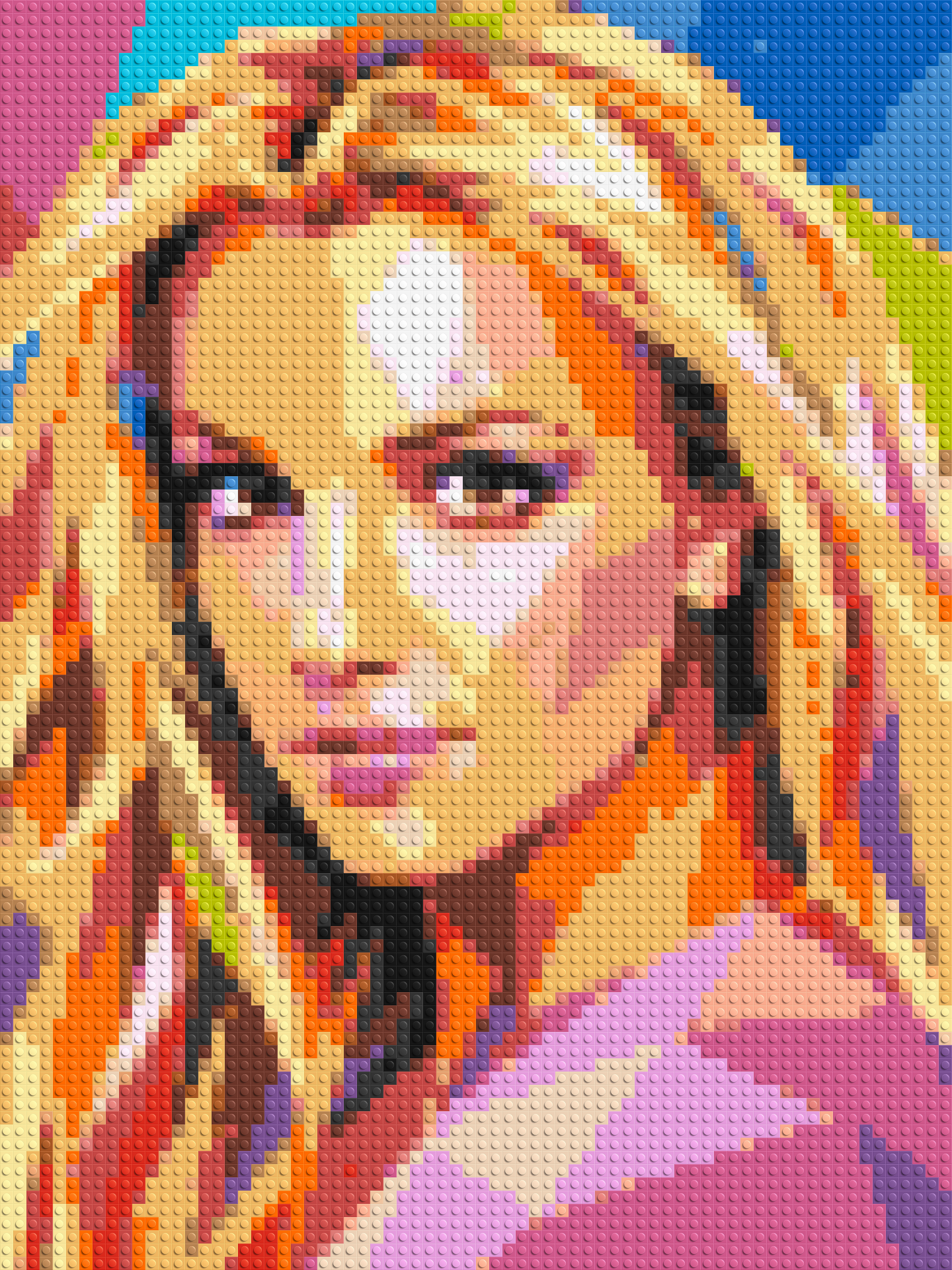 Britney Spears Portrait Pop Art - Brick Art Mosaic Kit 3x4 large