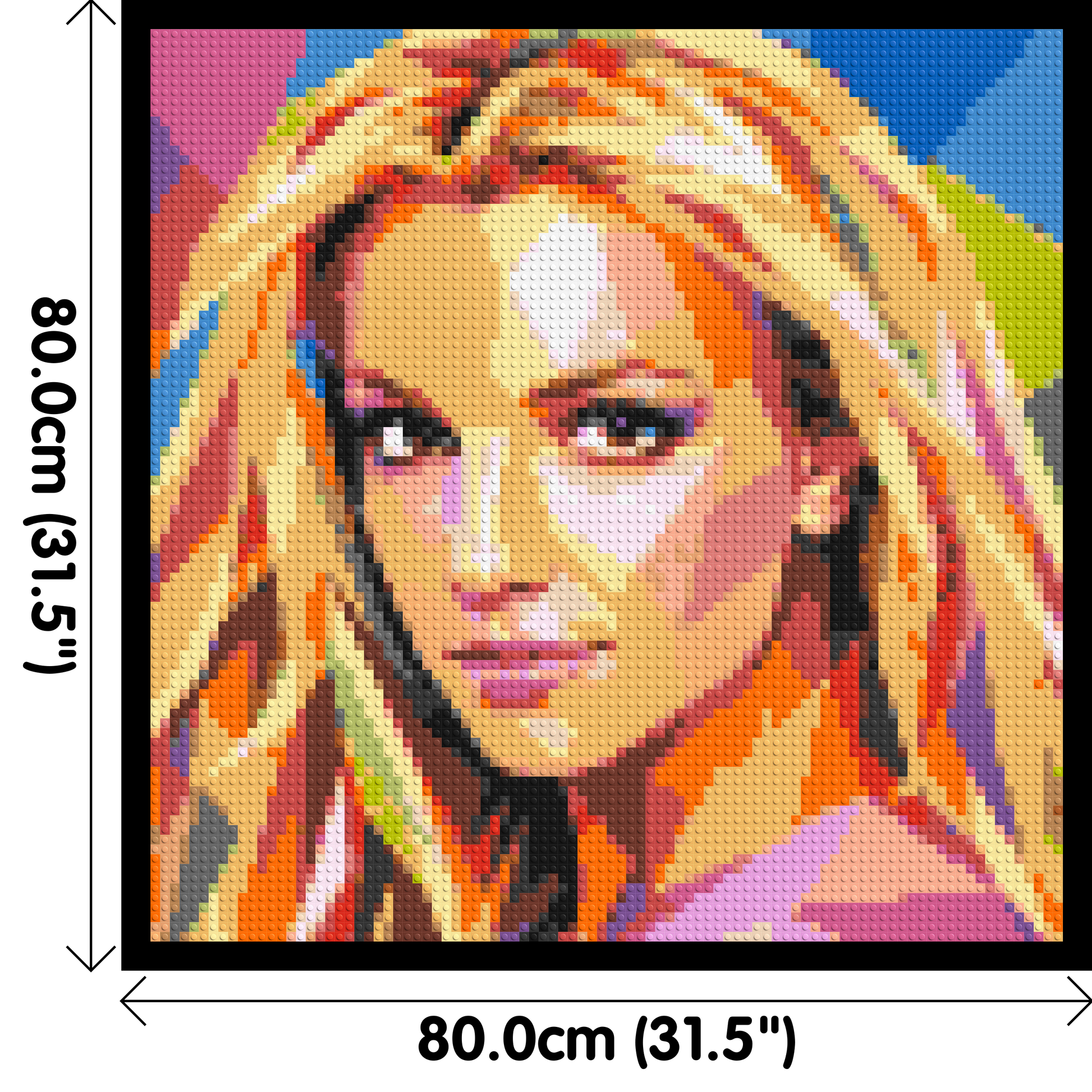 Britney Spears Portrait Pop Art - Brick Art Mosaic Kit 4x4 dimensions with frame