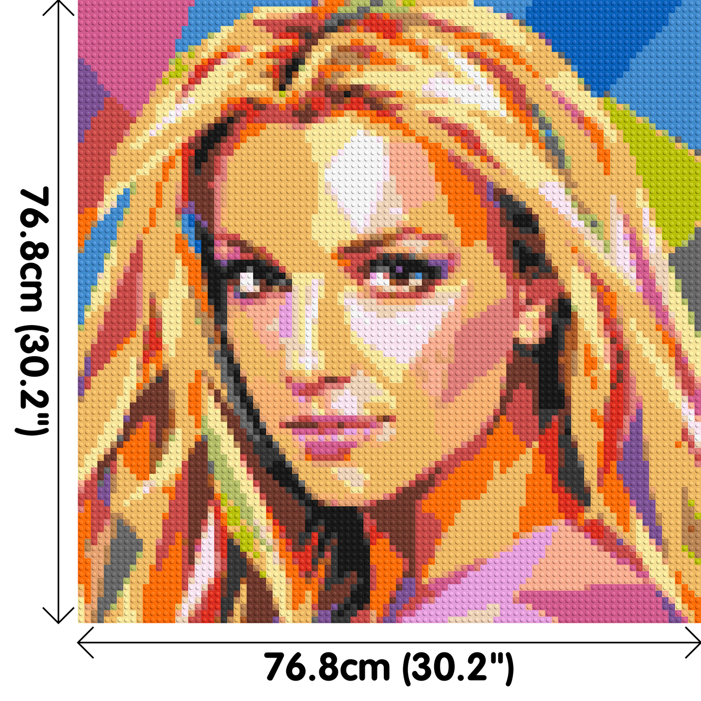 Britney Spears Portrait Pop Art - Brick Art Mosaic Kit 4x4 large