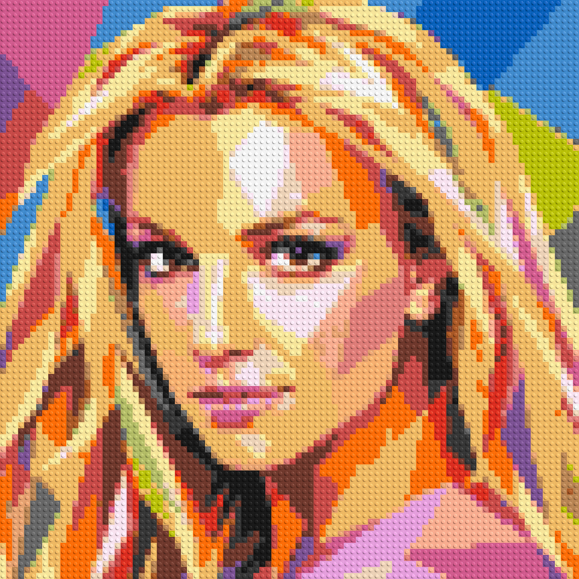 Britney Spears Portrait Pop Art - Brick Art Mosaic Kit 4x4 large