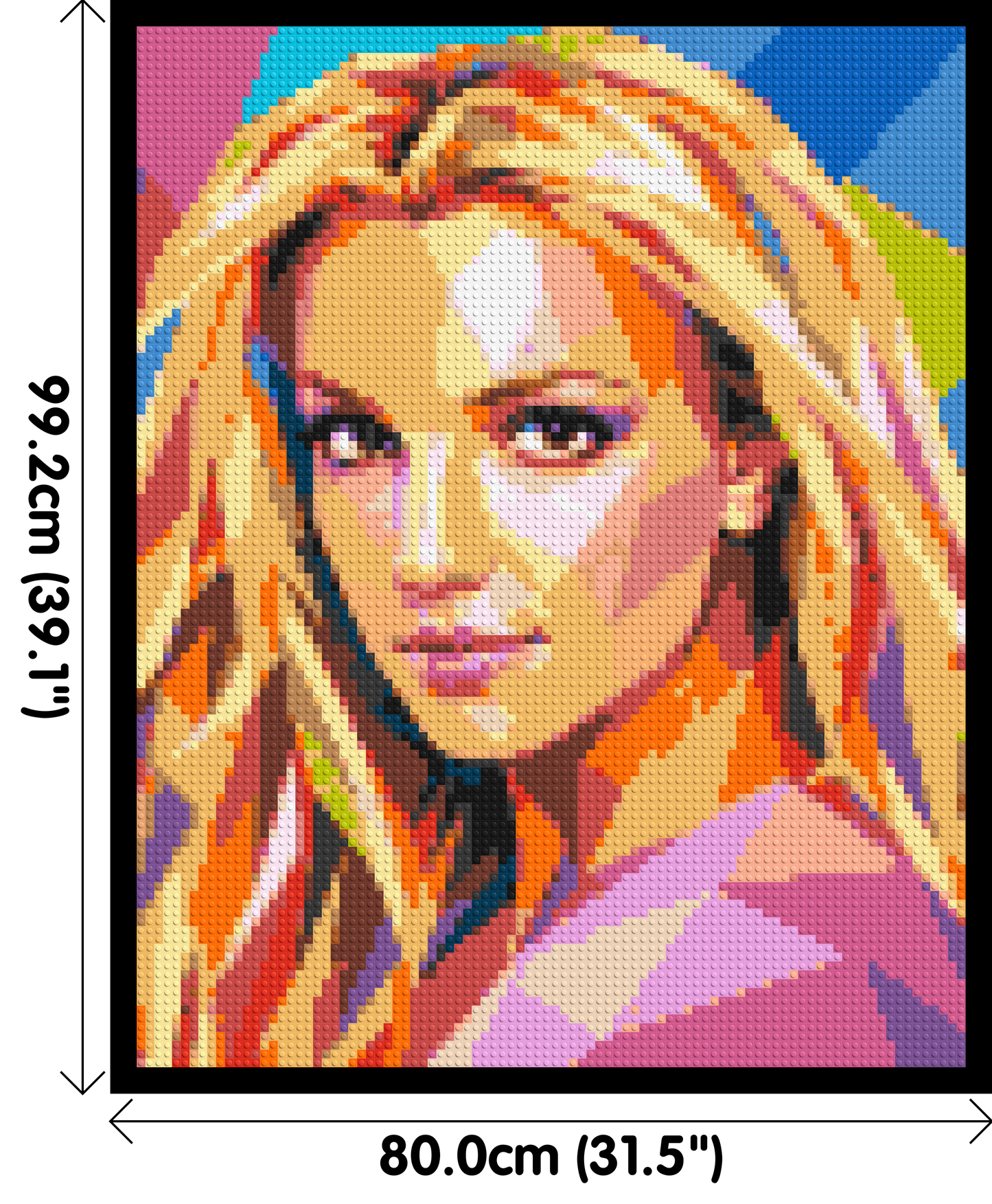 Britney Spears Portrait Pop Art - Brick Art Mosaic Kit 4x5 large