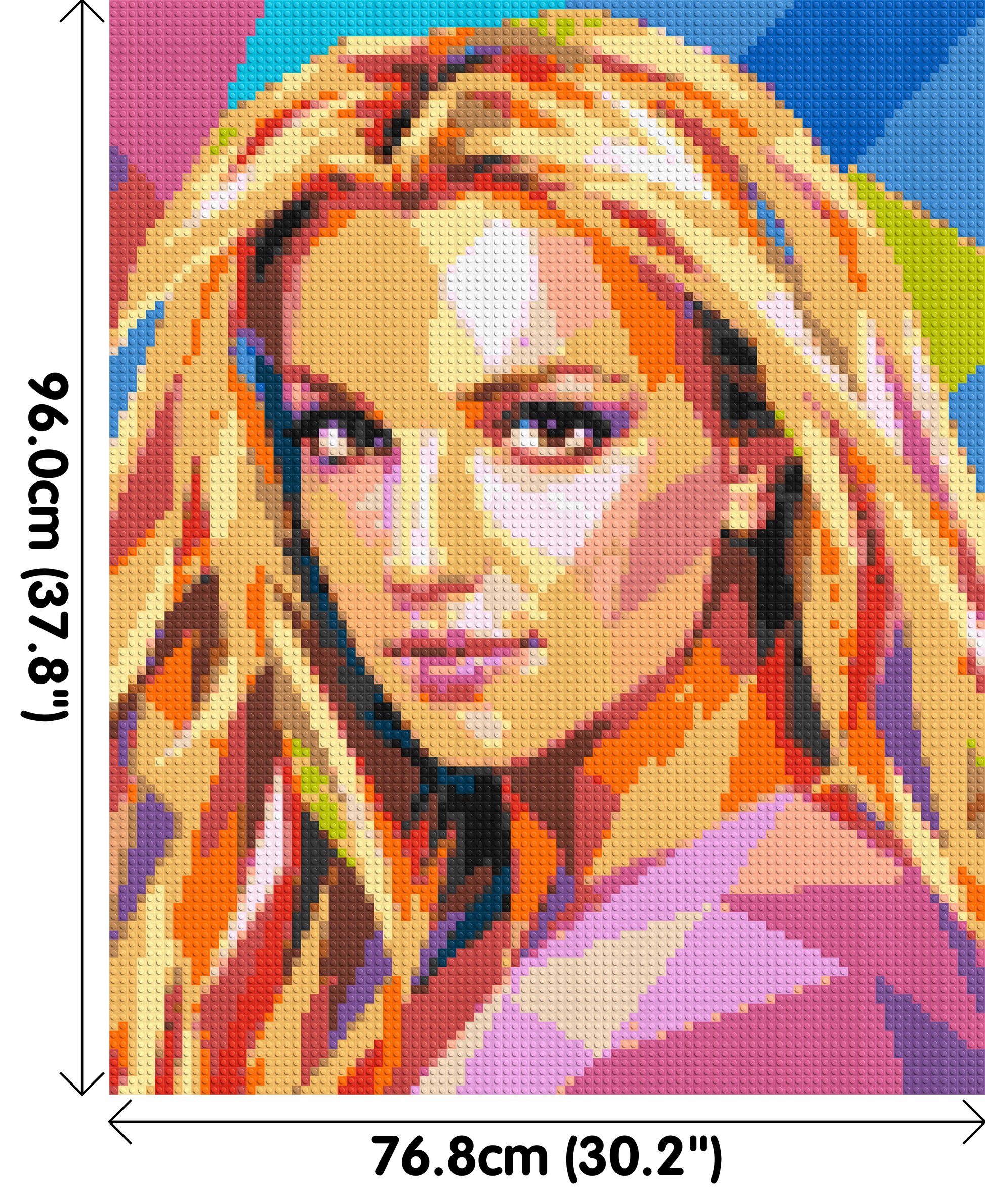 Britney Spears Portrait Pop Art - Brick Art Mosaic Kit 4x5 dimensions