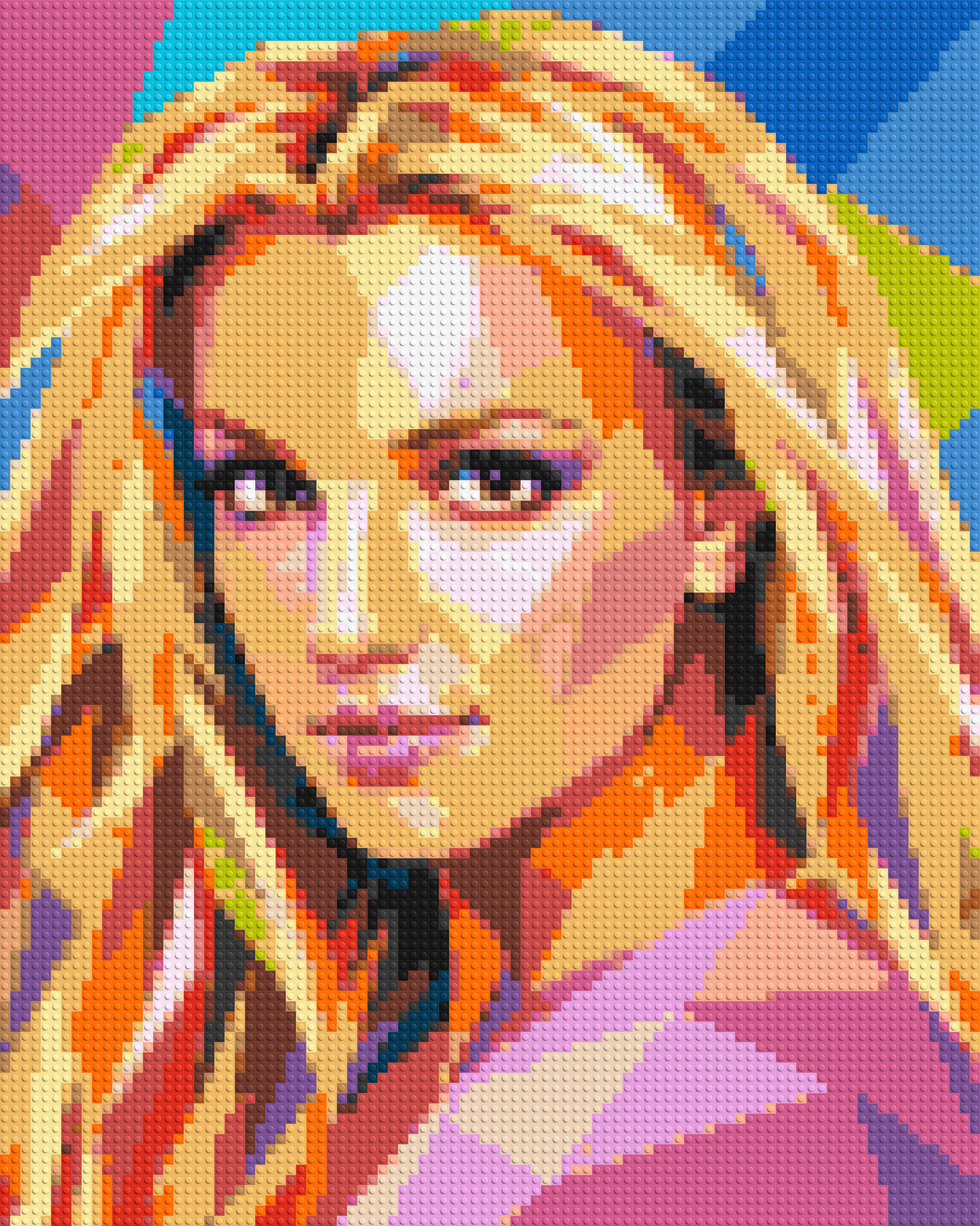 Britney Spears Portrait Pop Art - Brick Art Mosaic Kit 4x5 large