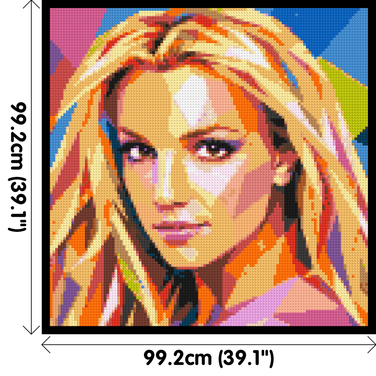 Britney Spears Portrait Pop Art - Brick Art Mosaic Kit 5x5 large