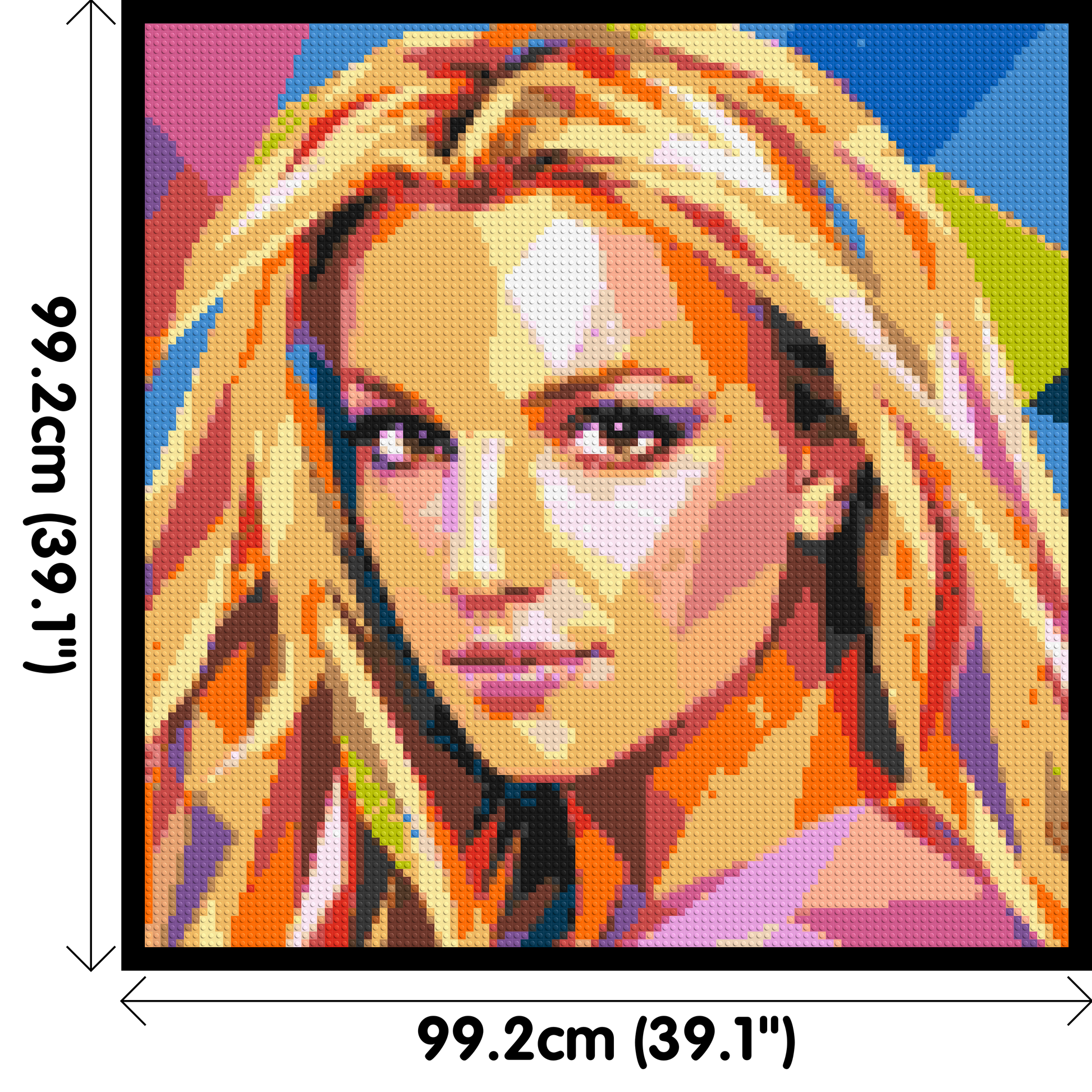 Britney Spears Portrait Pop Art - Brick Art Mosaic Kit 5x5 dimensions with frame