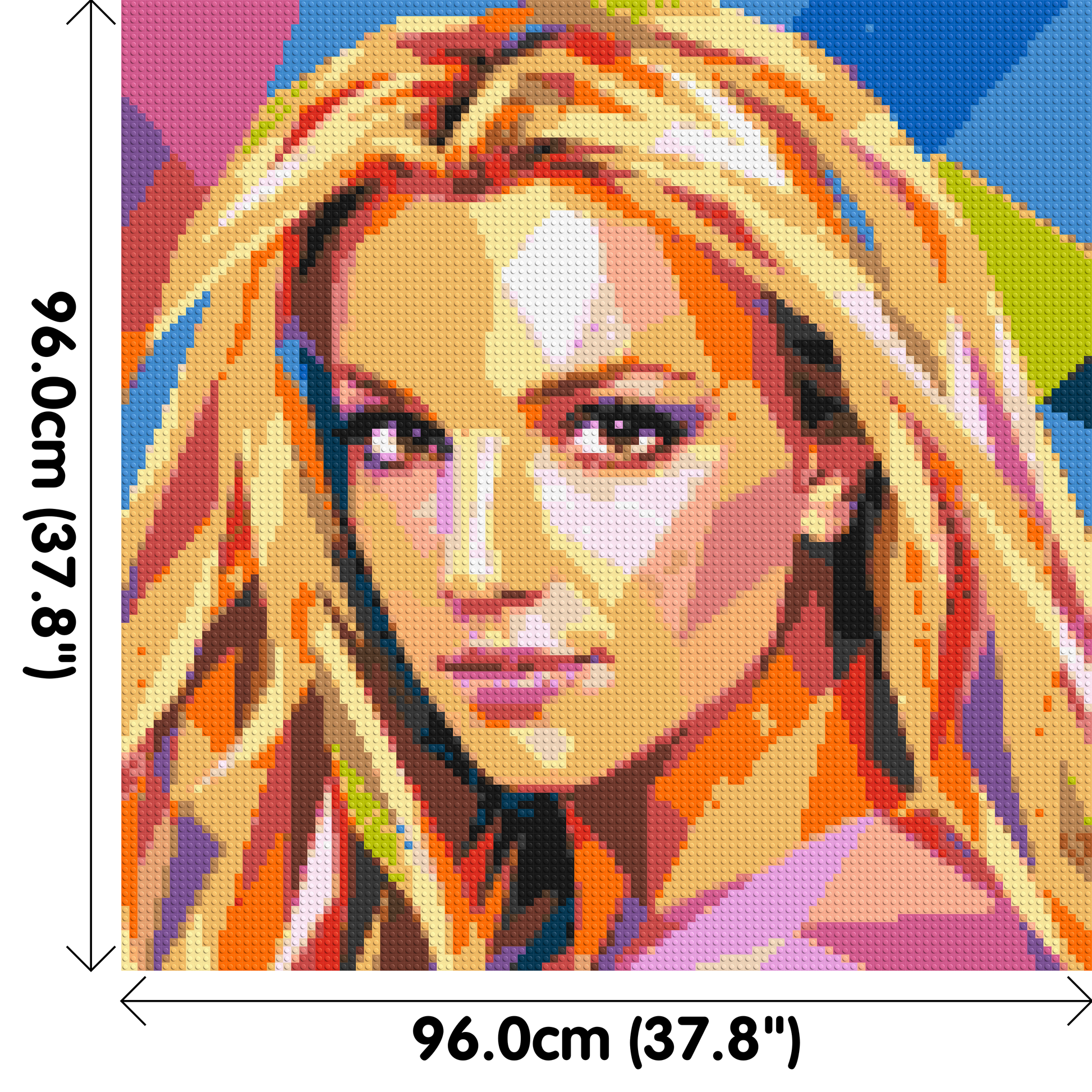 Britney Spears Portrait Pop Art - Brick Art Mosaic Kit 5x5 dimensions