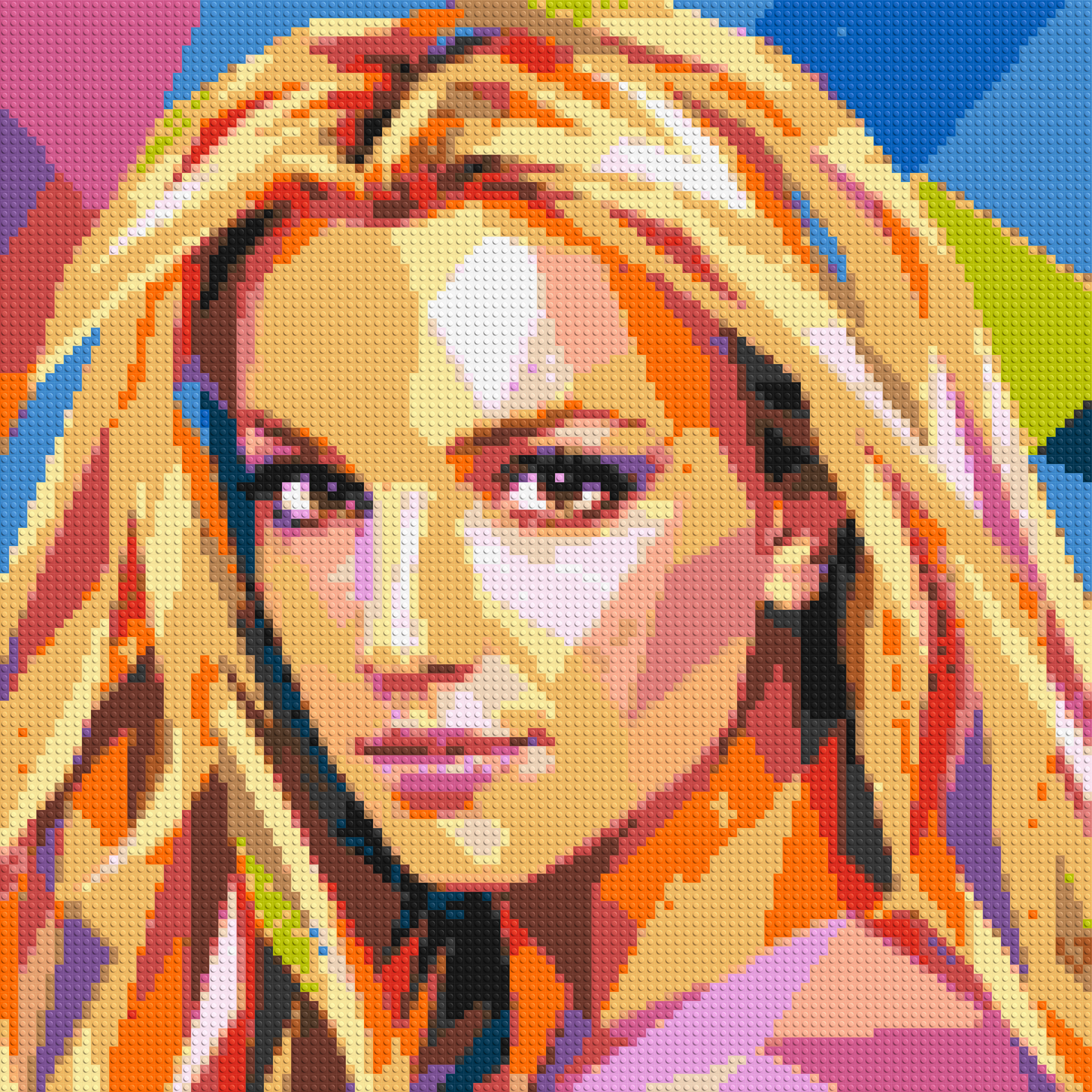 Britney Spears Portrait Pop Art - Brick Art Mosaic Kit 5x5 large