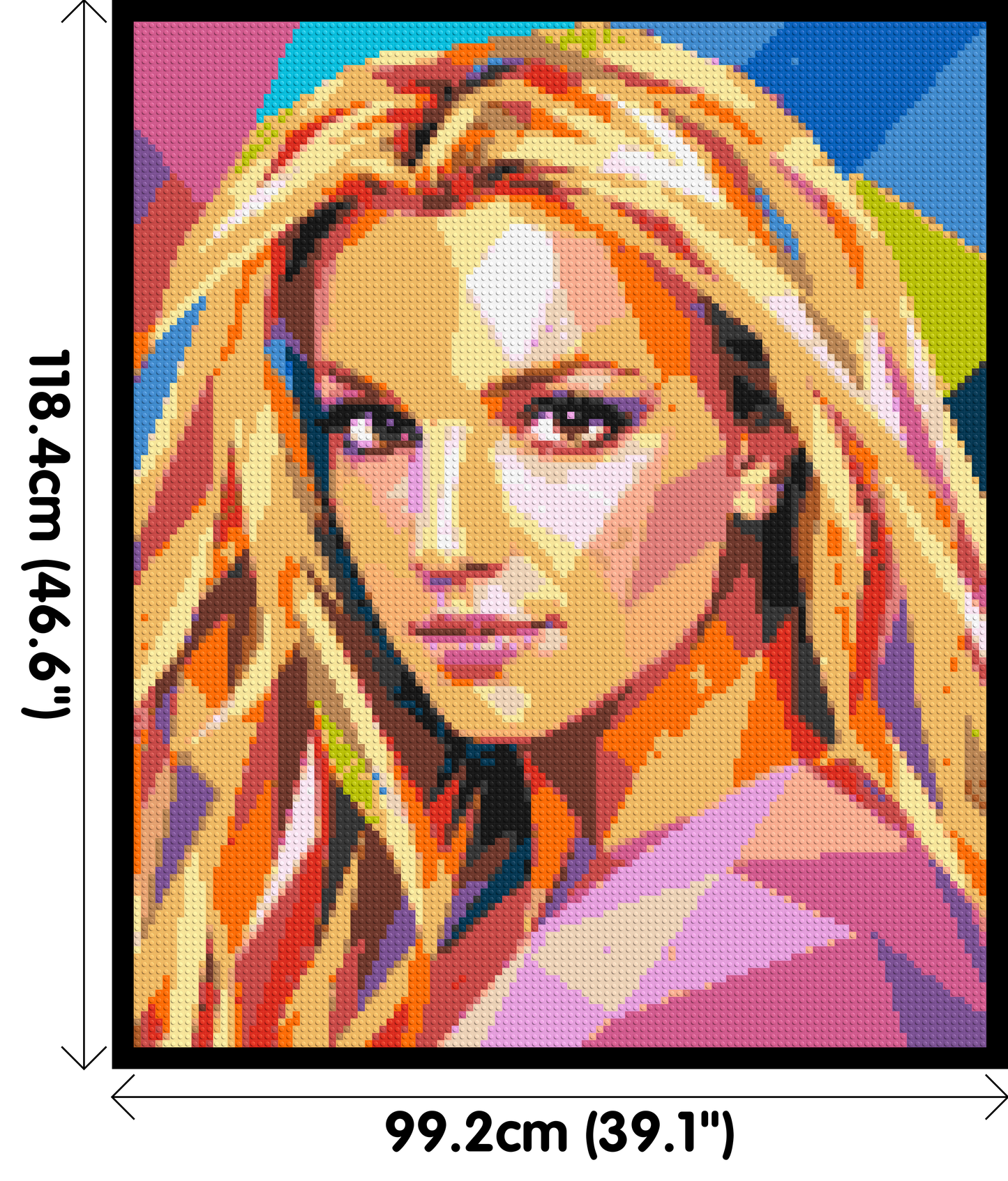 Britney Spears Portrait Pop Art - Brick Art Mosaic Kit 5x6 large