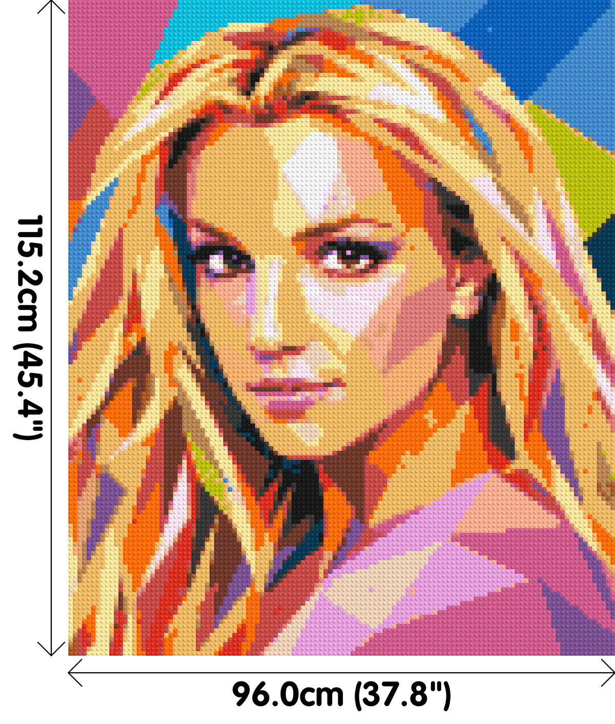 Britney Spears Portrait Pop Art - Brick Art Mosaic Kit 5x6 large