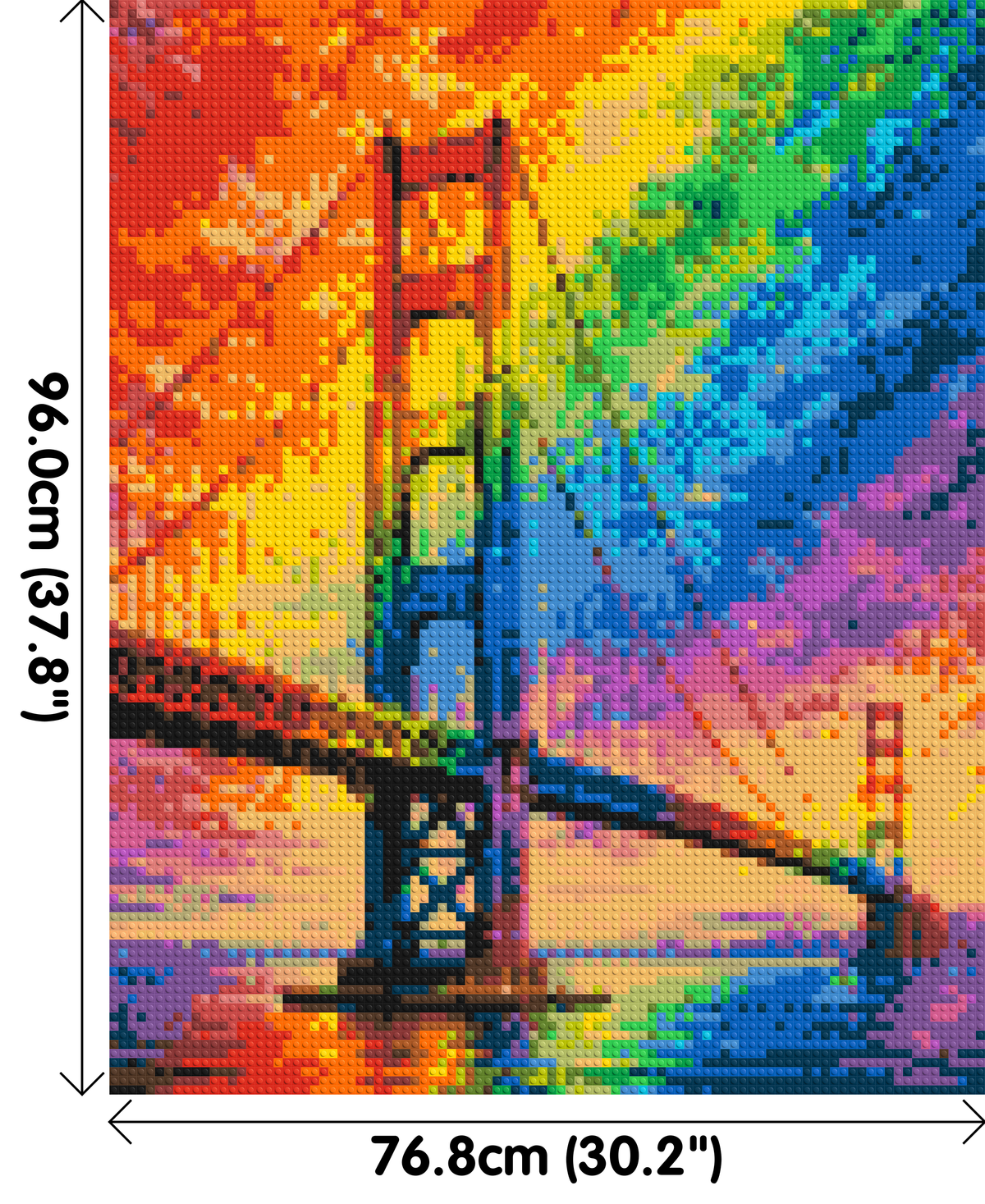 San Francisco Golden Gate Bridge Vibrant Post-Impressionist - Brick Art Mosaic Kit 4x5 large