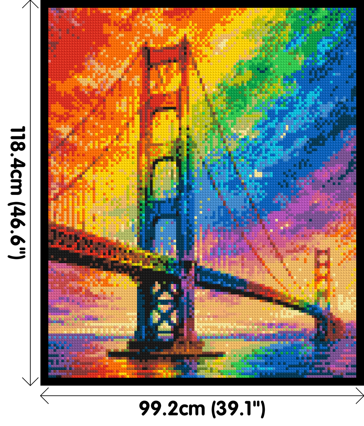 San Francisco Golden Gate Bridge Vibrant Post-Impressionist - Brick Art Mosaic Kit 5x6 large