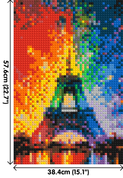 Paris Eiffel Tower Vibrant Post-Impressionist - Brick Art Mosaic Kit 2x3 large