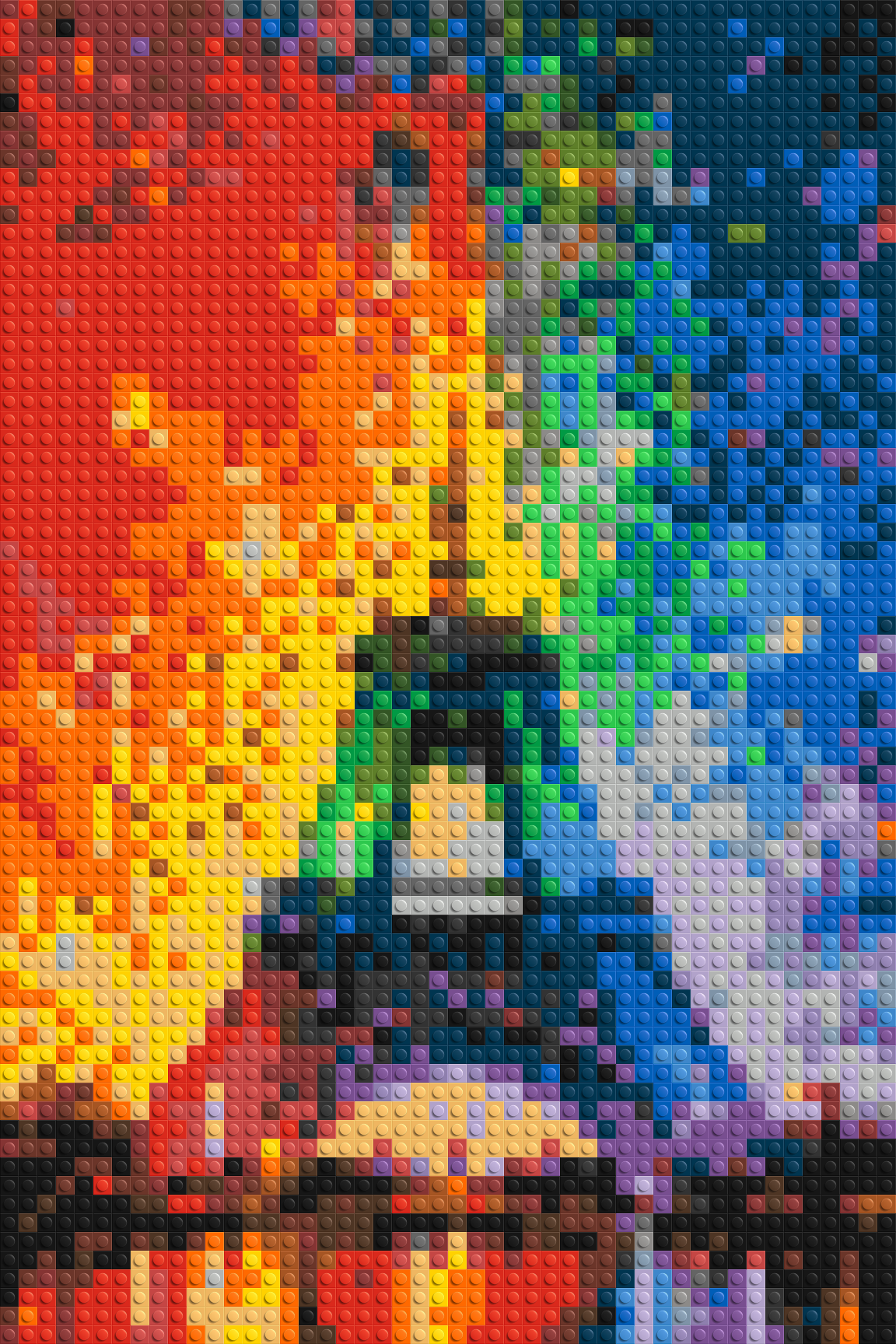 Paris Eiffel Tower Vibrant Post-Impressionist - Brick Art Mosaic Kit 2x3 large