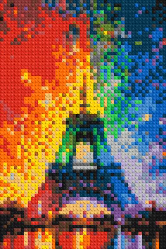 Paris Eiffel Tower Vibrant Post-Impressionist - Brick Art Mosaic Kit 2x3 large