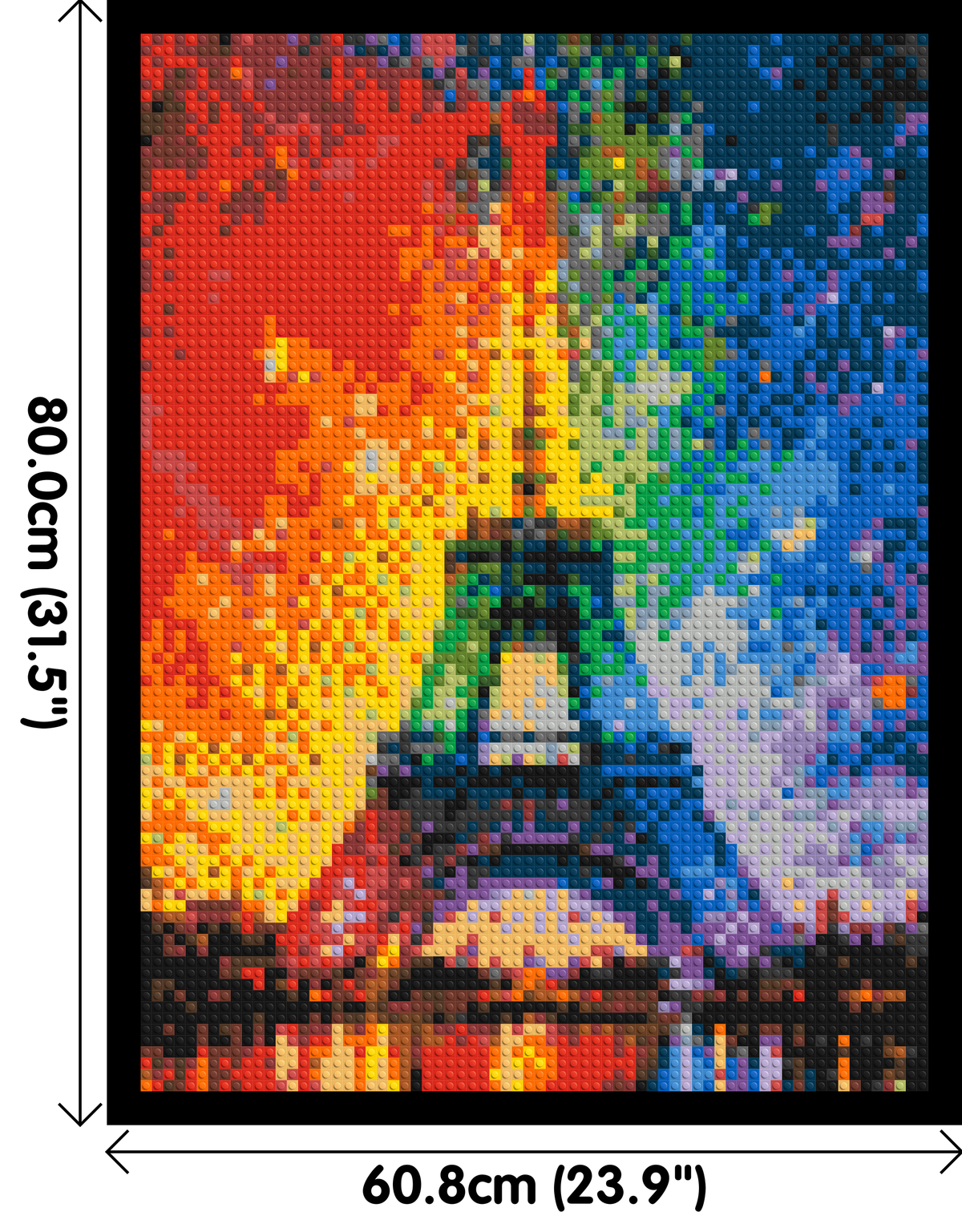 Paris Eiffel Tower Vibrant Post-Impressionist - Brick Art Mosaic Kit 3x4 large