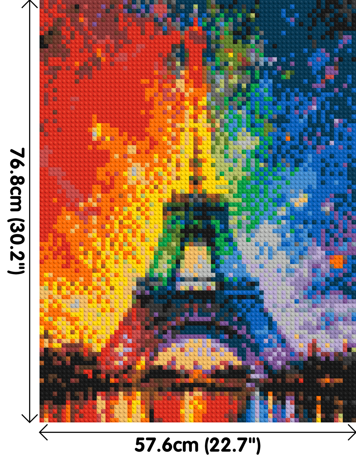 Paris Eiffel Tower Vibrant Post-Impressionist - Brick Art Mosaic Kit 3x4 dimensions
