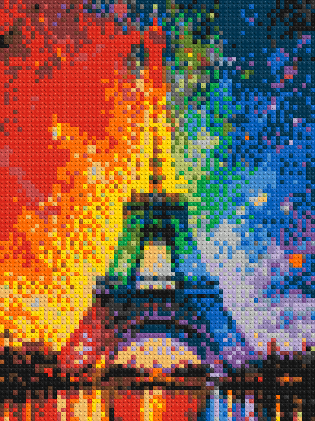 Paris Eiffel Tower Vibrant Post-Impressionist - Brick Art Mosaic Kit 3x4 large
