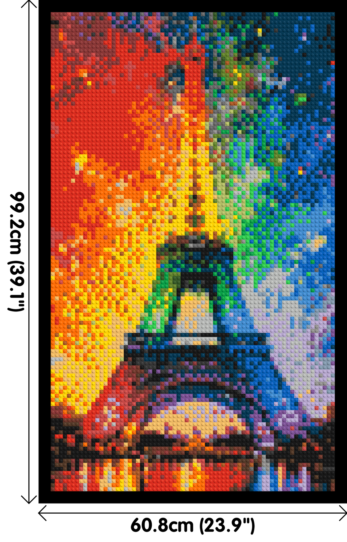 Paris Eiffel Tower Vibrant Post-Impressionist - Brick Art Mosaic Kit 3x5 large