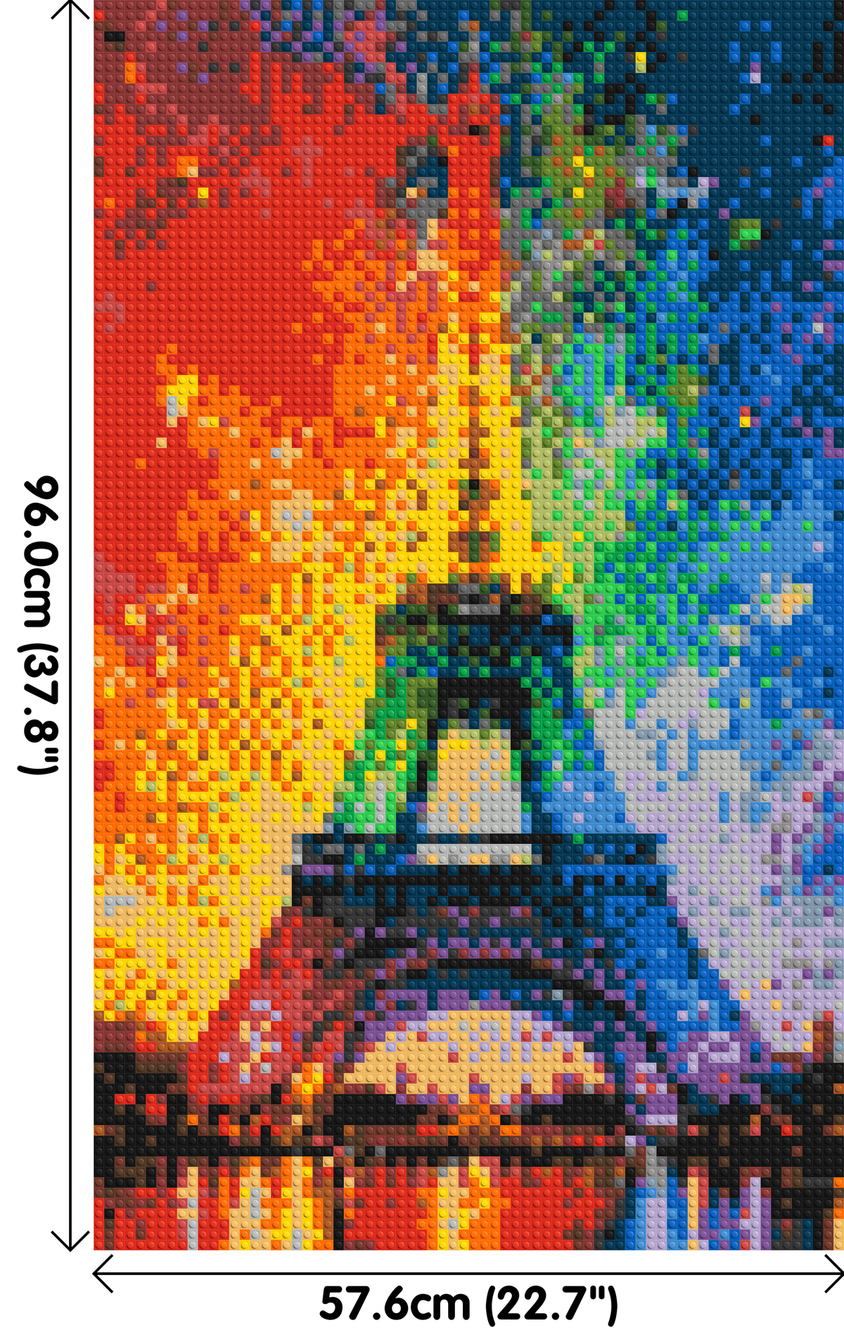 Paris Eiffel Tower Vibrant Post-Impressionist - Brick Art Mosaic Kit 3x5 large