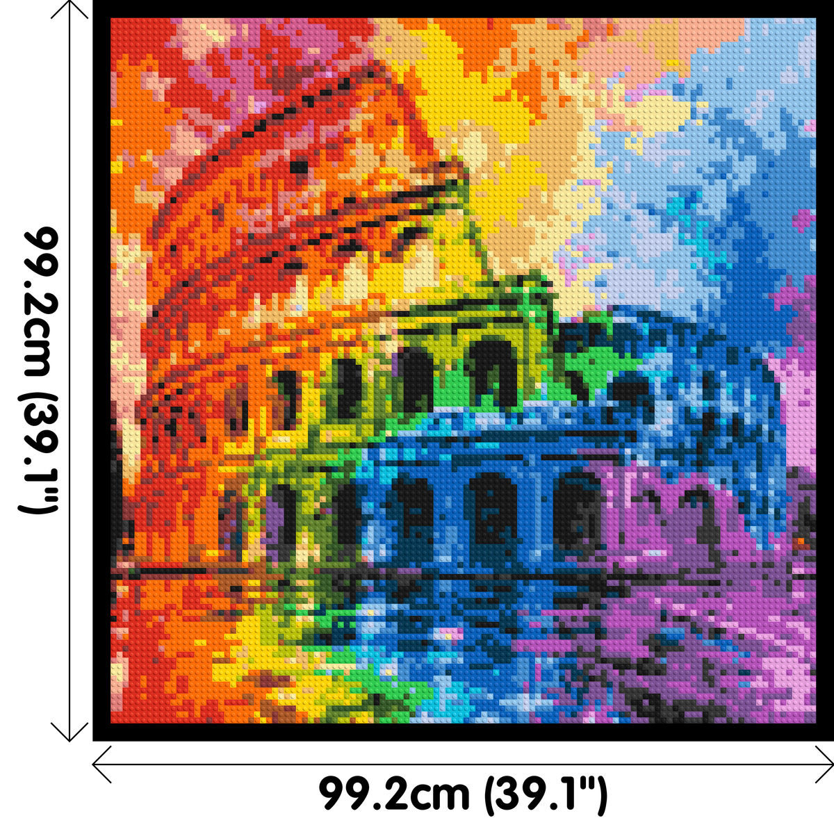 Rome Colosseum Vibrant Watercolor Art - Brick Art Mosaic Kit 5x5 large