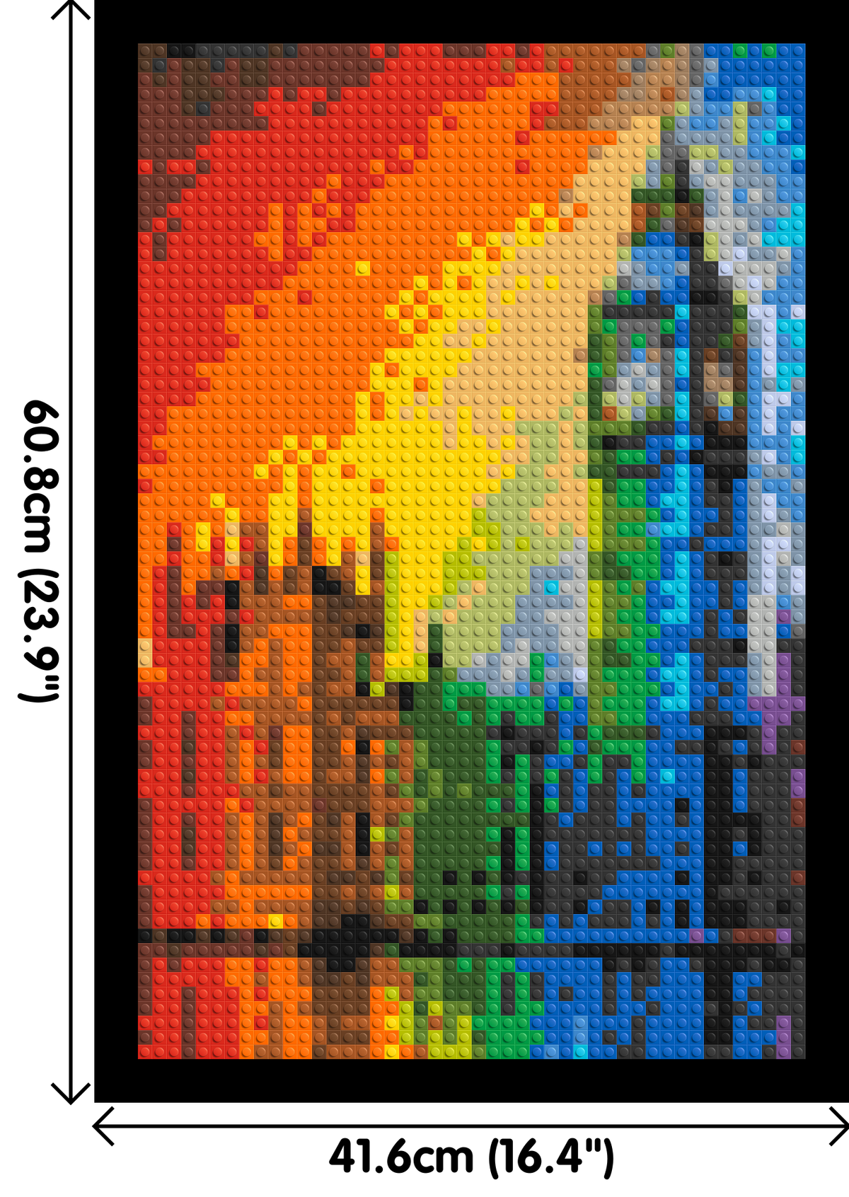 London's Big Ben Vibrant Post-Impressionist - Brick Art Mosaic Kit 2x3 large