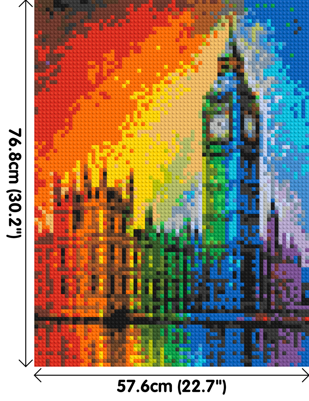 London's Big Ben Vibrant Post-Impressionist - Brick Art Mosaic Kit 3x4 large
