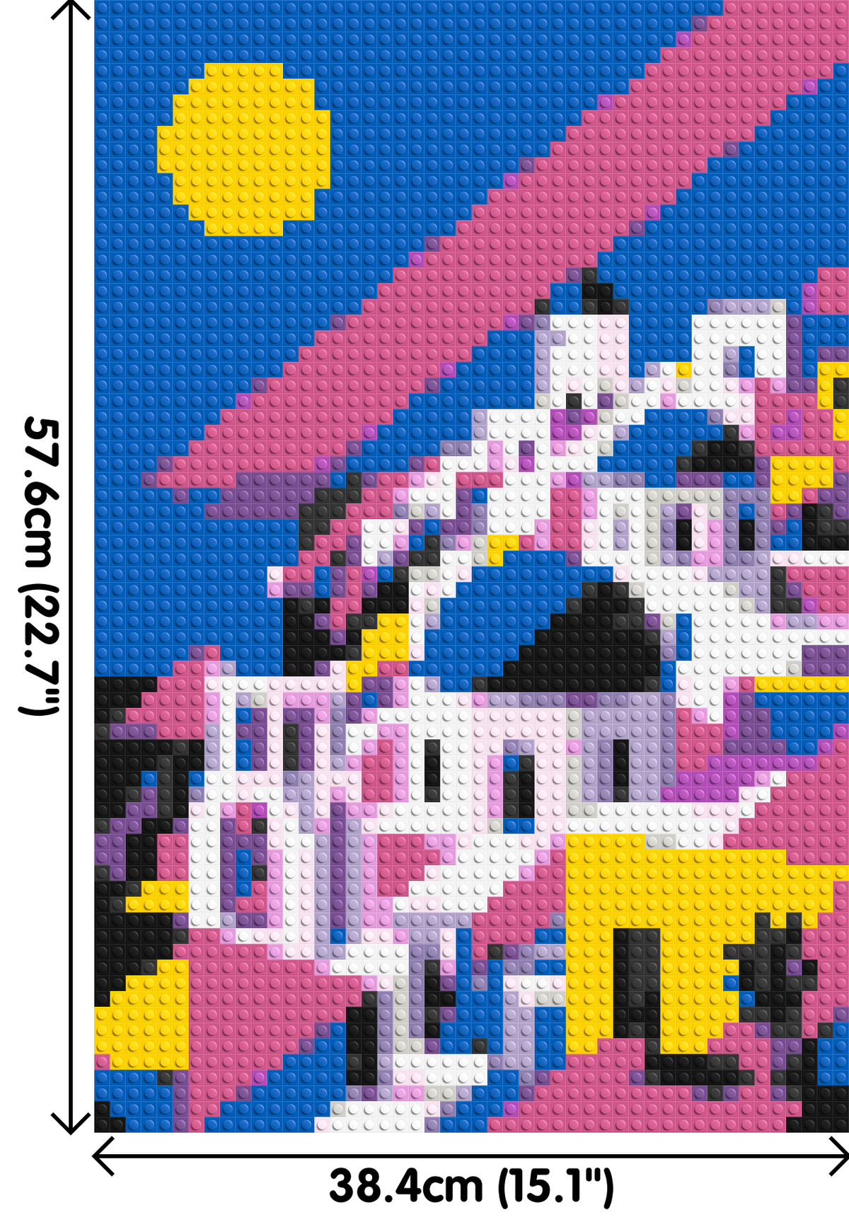 Santorini Geometric Pop Art - Brick Art Mosaic Kit 2x3 dimensions