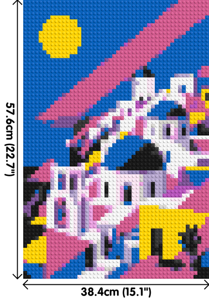 Santorini Geometric Pop Art - Brick Art Mosaic Kit 2x3 large