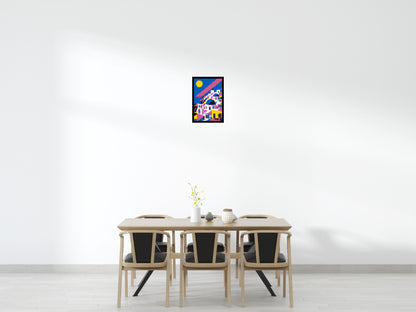 Santorini Geometric Pop Art - Brick Art Mosaic Kit 2x3 large