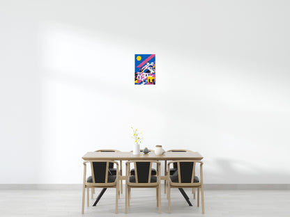 Santorini Geometric Pop Art - Brick Art Mosaic Kit 2x3 large