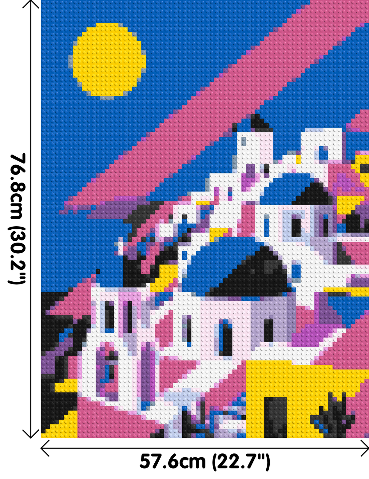Santorini Geometric Pop Art - Brick Art Mosaic Kit 3x4 dimensions