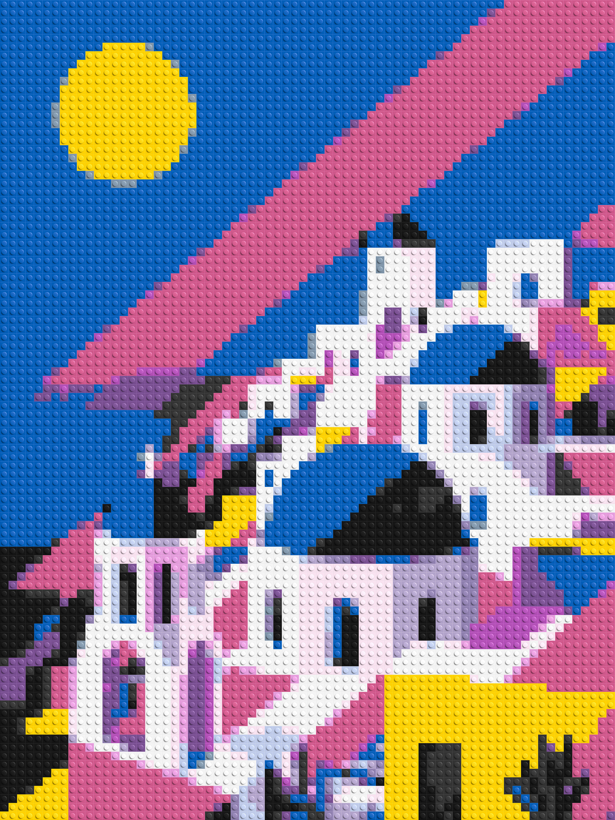 Santorini Geometric Pop Art - Brick Art Mosaic Kit 3x4 large