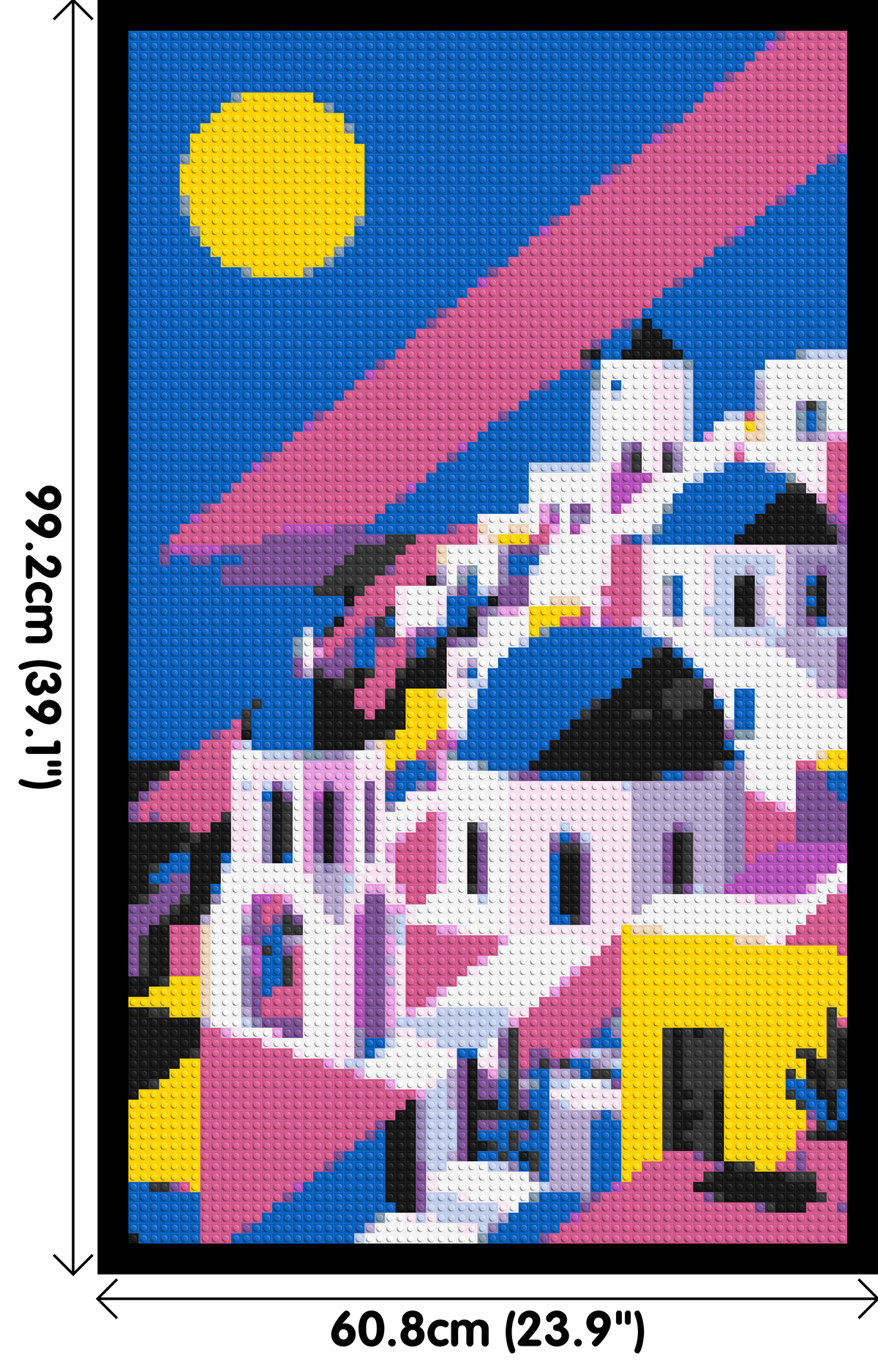 Santorini Geometric Pop Art - Brick Art Mosaic Kit 3x5 large