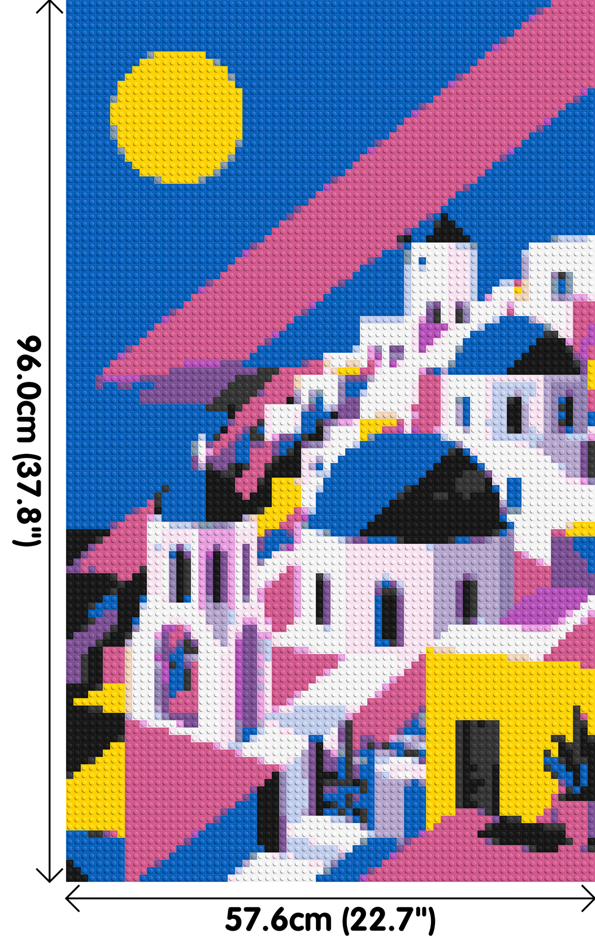 Santorini Geometric Pop Art - Brick Art Mosaic Kit 3x5 dimensions