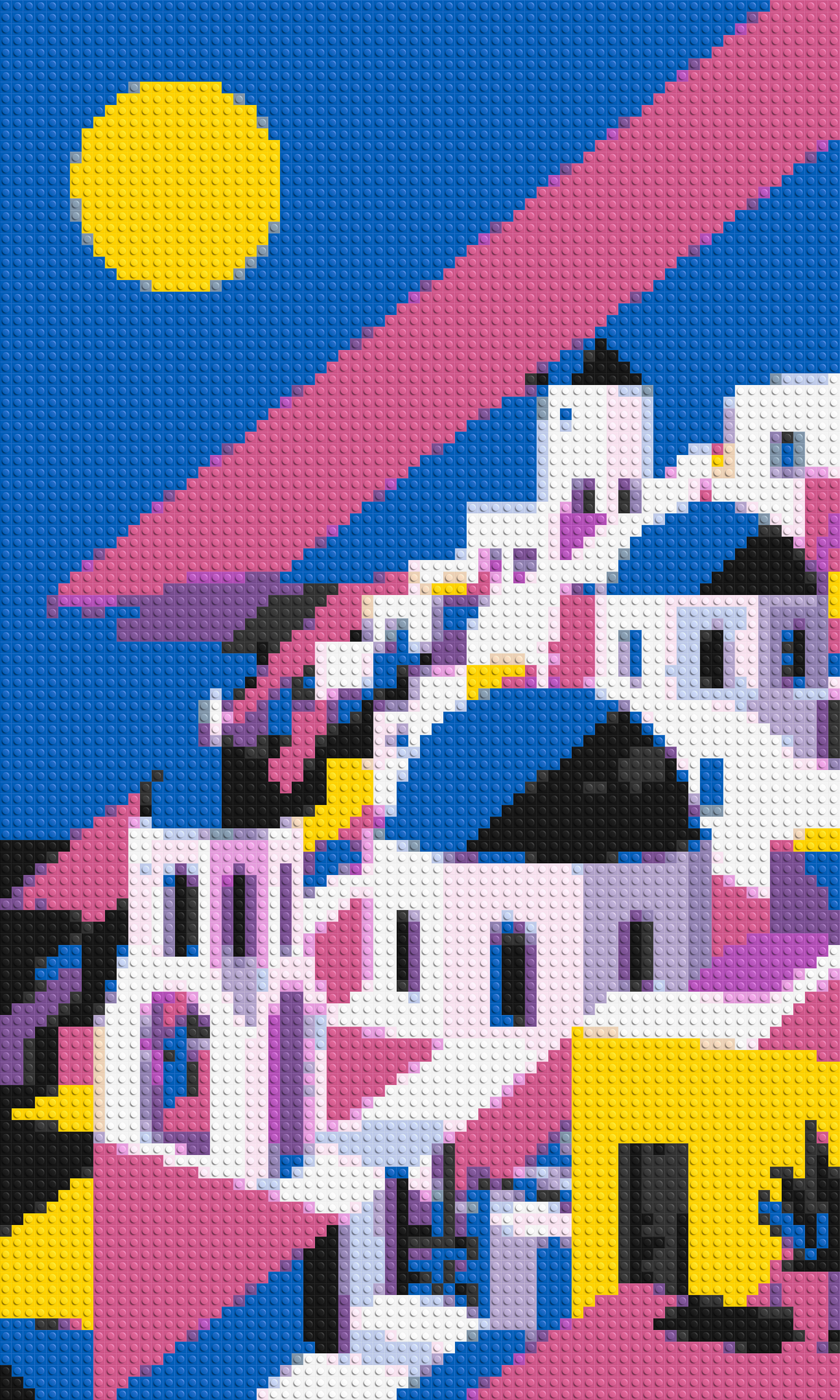 Santorini Geometric Pop Art - Brick Art Mosaic Kit 3x5 large