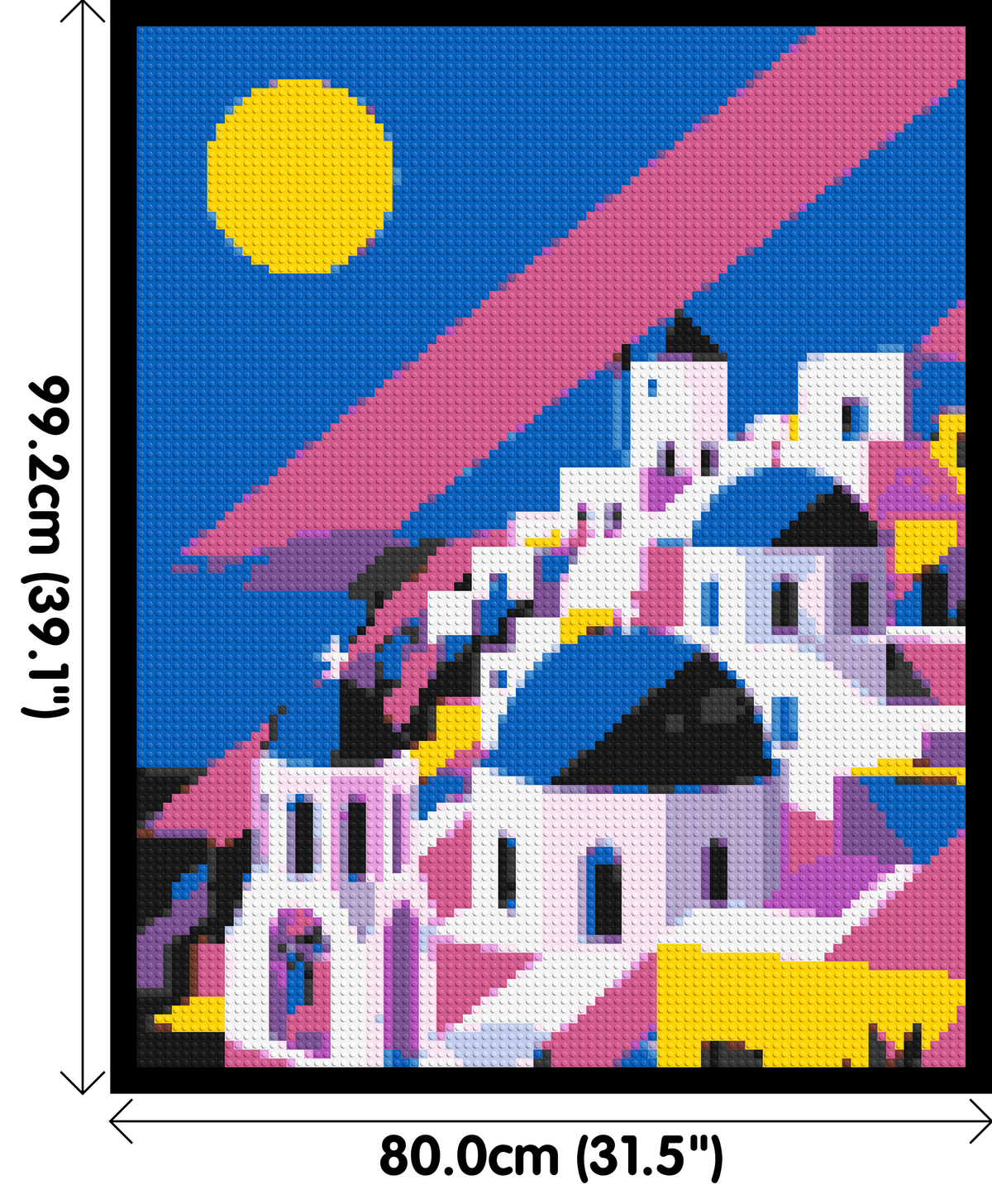 Santorini Geometric Pop Art - Brick Art Mosaic Kit 4x5 large