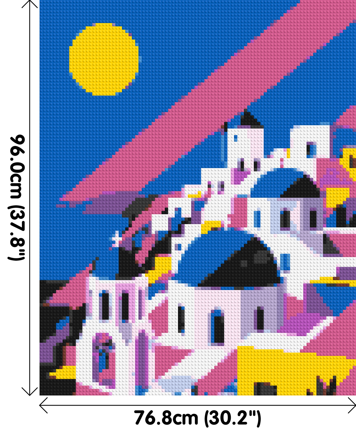 Santorini Geometric Pop Art - Brick Art Mosaic Kit 4x5 large