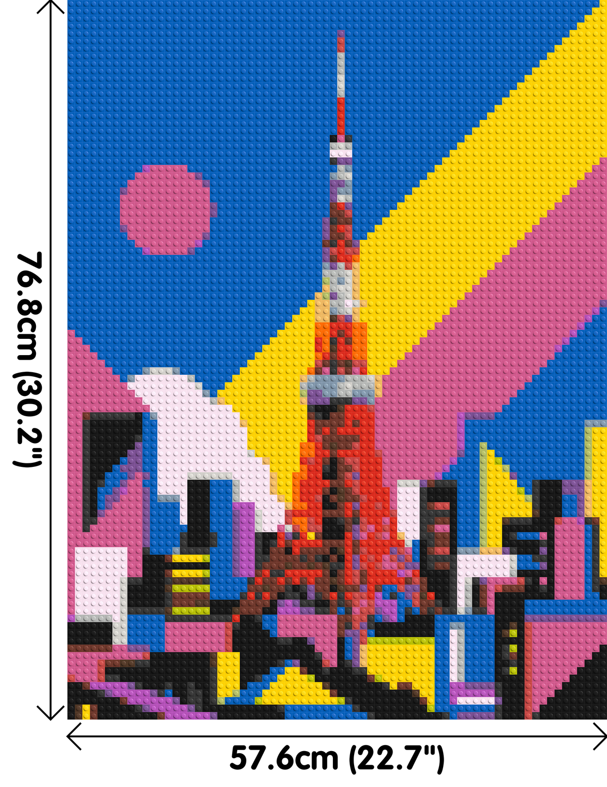 Tokyo Tower Geometric Pop Art - Brick Art Mosaic Kit 3x4 large