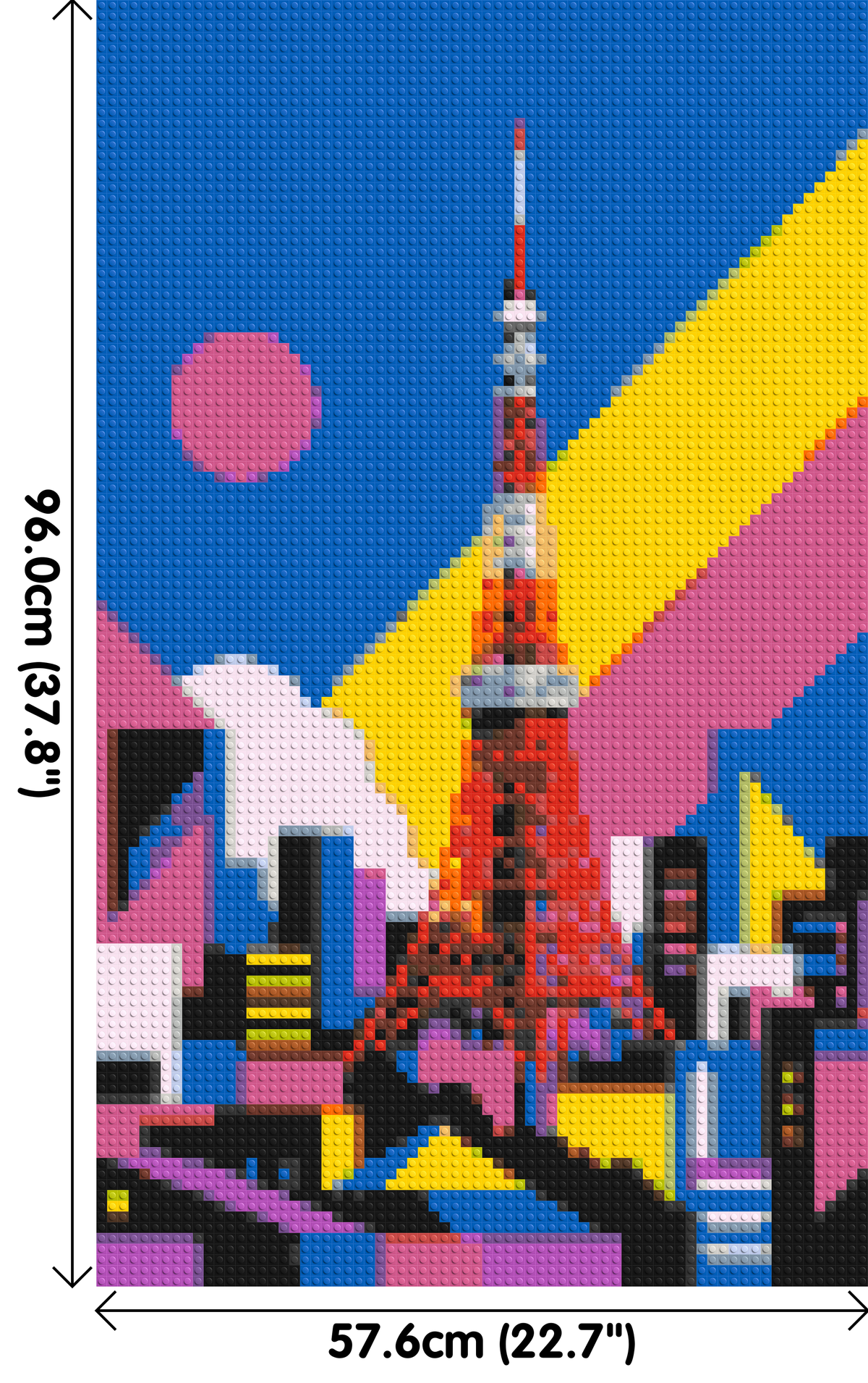 Tokyo Tower Geometric Pop Art - Brick Art Mosaic Kit 3x5 dimensions