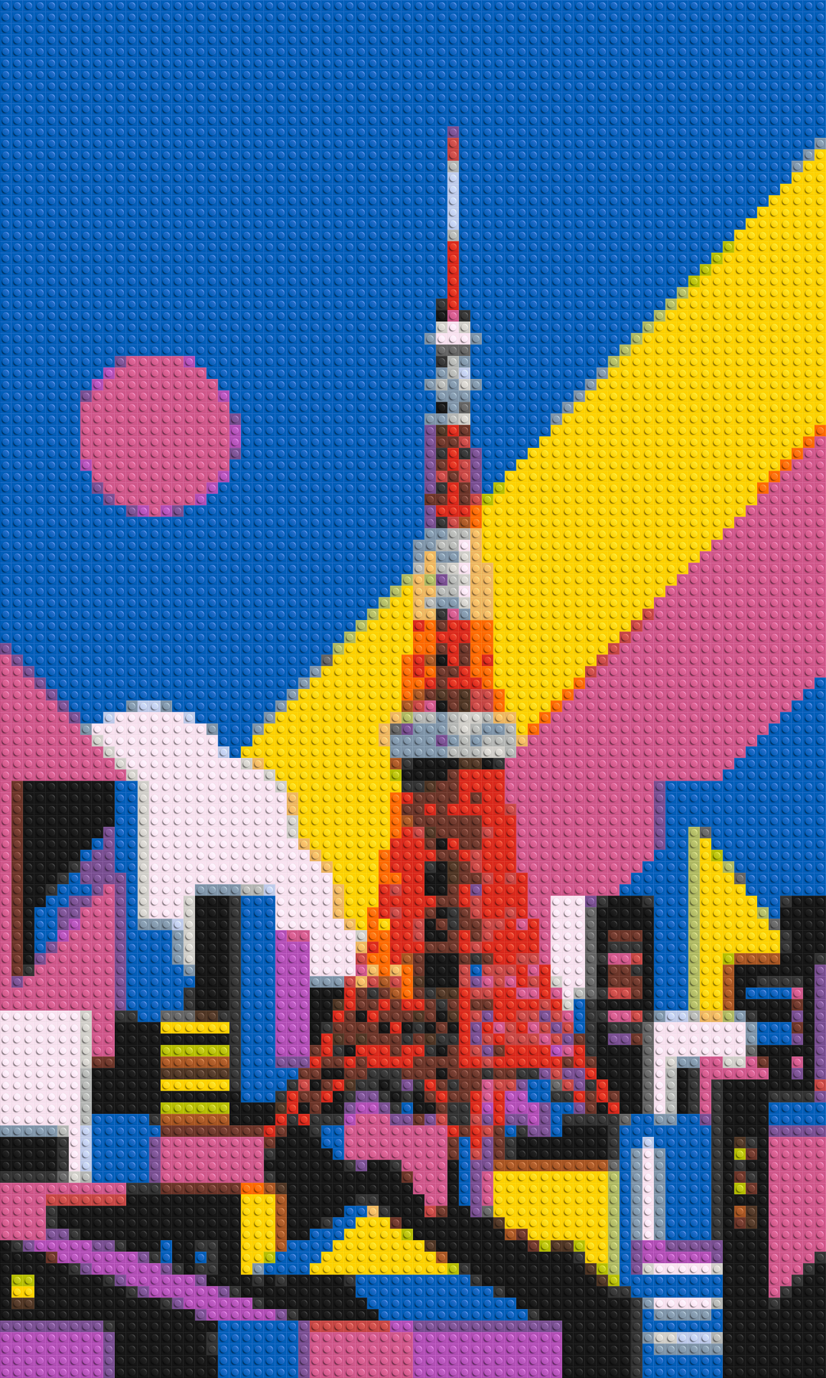 Tokyo Tower Geometric Pop Art - Brick Art Mosaic Kit 3x5 large