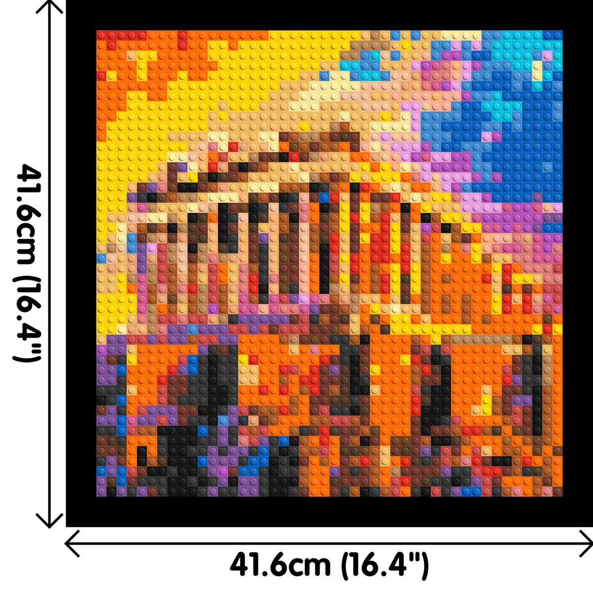 Athens Parthenon Vibrant Post-Impressionist - Brick Art Mosaic Kit 2x2 large