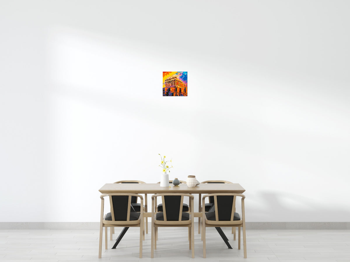 Athens Parthenon Vibrant Post-Impressionist - Brick Art Mosaic Kit 2x2 scene