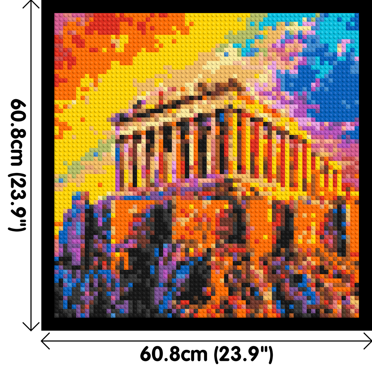 Athens Parthenon Vibrant Post-Impressionist - Brick Art Mosaic Kit 3x3 large