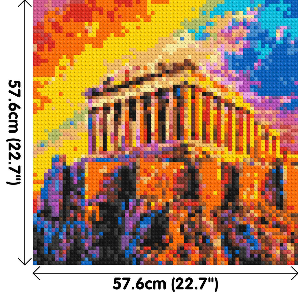 Athens Parthenon Vibrant Post-Impressionist - Brick Art Mosaic Kit 3x3 dimensions