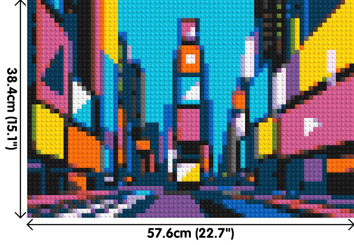 Times Square Geometric Pop Art - Brick Art Mosaic Kit 3x2 dimensions