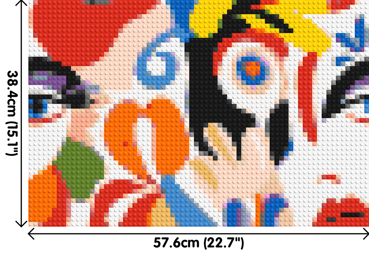 Abstract Matisse Style Floral Portrait Pattern - Brick Art Mosaic Kit 3x2 dimensions